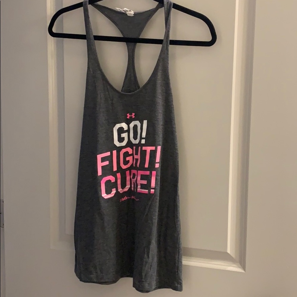 Under Armour breast cancer awareness tank